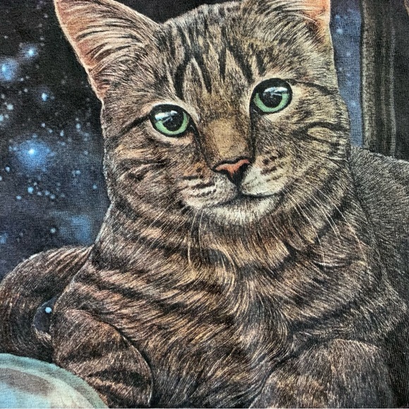 The Mountain Purple Tie Dye Cat Graphic T Shirt Zodiac Small Grunge - Picture 2 of 6